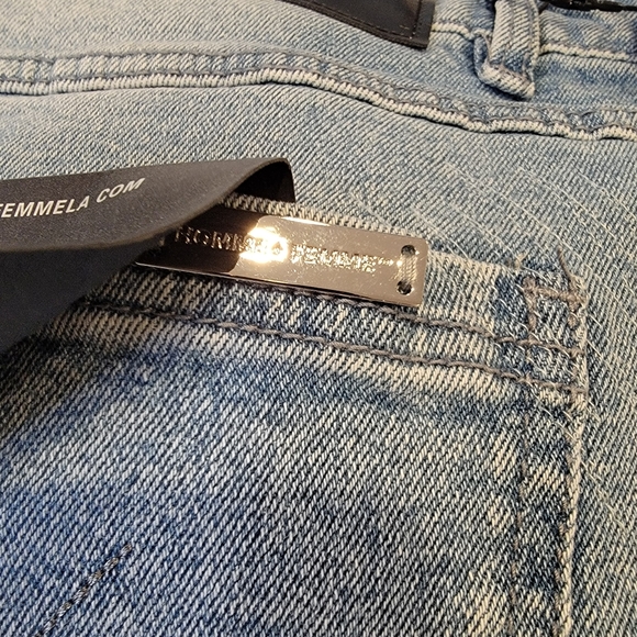 Homme + Femme Men'S Denim Logo Painted Distressed Shorts Size 42 NEW! - Picture 12 of 14